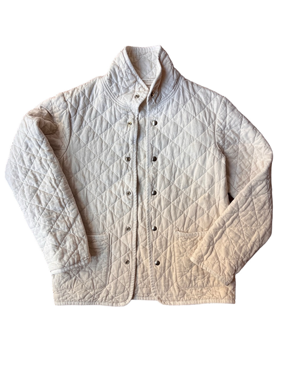 Quilted Utility Jacket in Cream - Lightweight Layer